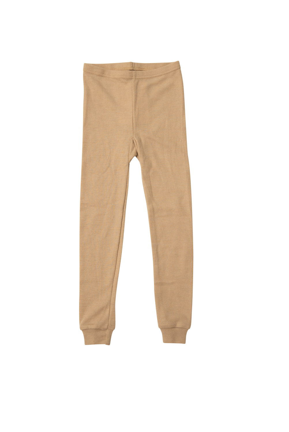 Lange Unterhose/Leggings für Kinder aus Wolle & Seide – Lilano, Sand, hautfreundlich & temperaturausgleichend