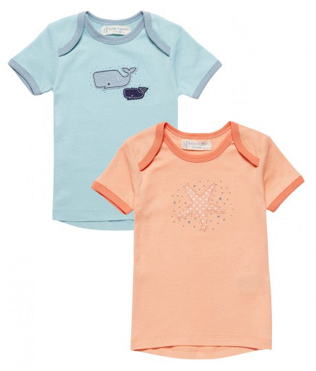 TILLY Retro Babyshirt mit Walstick in Hellblau aus Bio-Baumwolle - Sense Organics