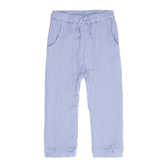 LOKI Babyhose aus weichem Musselin in Lavendel Blau aus Biobaumwolle - Sense Organics