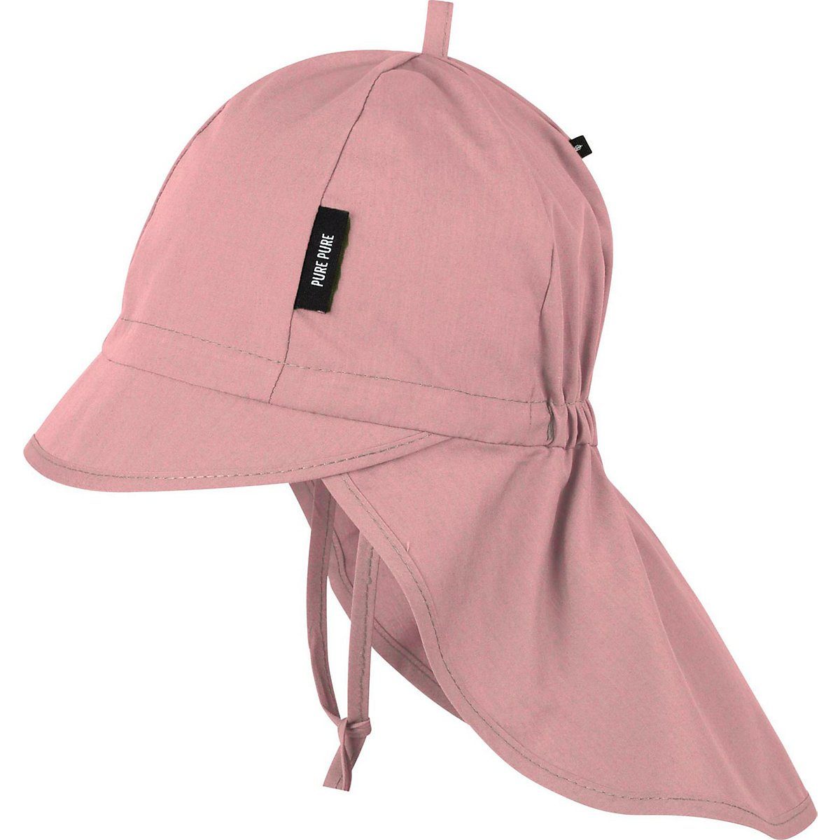 Mütze mit Nackenschutz „dusty rose“ – Pure Pure Bauer Kinder – Bio-Baumwolle & UV-Schutz