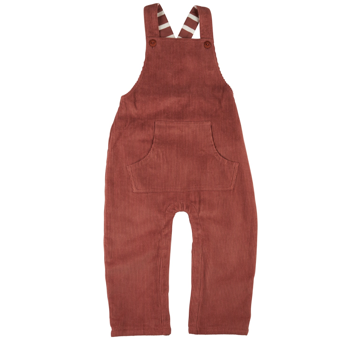 Baby Latzhose aus Bio-Baumwolle | Gefütterte Cord-Latzhose mit Druckknöpfen