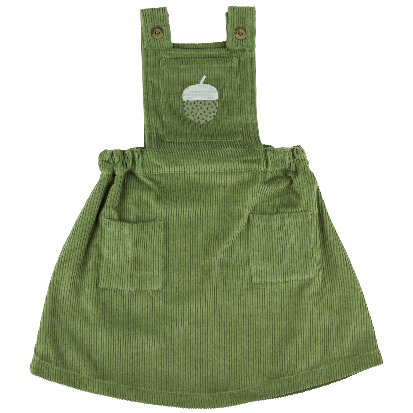 Pinafore Kleid aus Bio-Baumwolle | Latzkleid mit gesticktem Detail