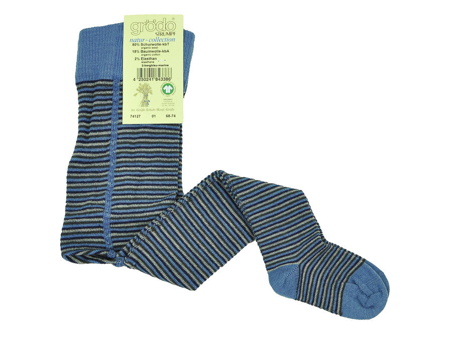 BABYSTRUMPFHOSE GERINGELT SCHURWOLLE/BAUMWOLLE