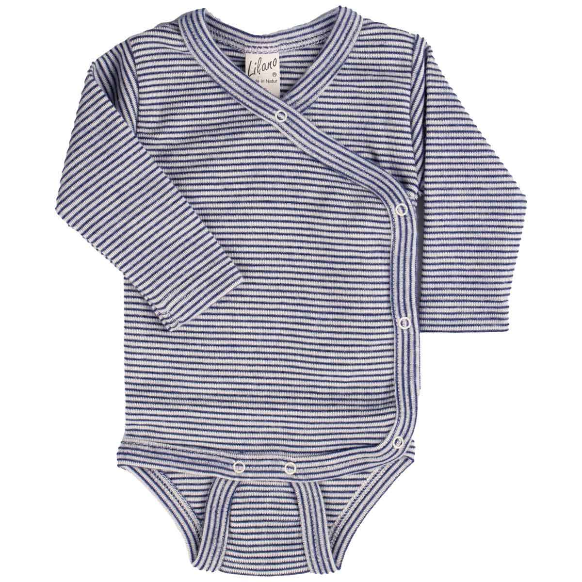 Lilano Wickel-Body aus Wolle & Seide – Marine Ringel für Babys | Kuschelig & nachhaltig, Schwäbische Alb