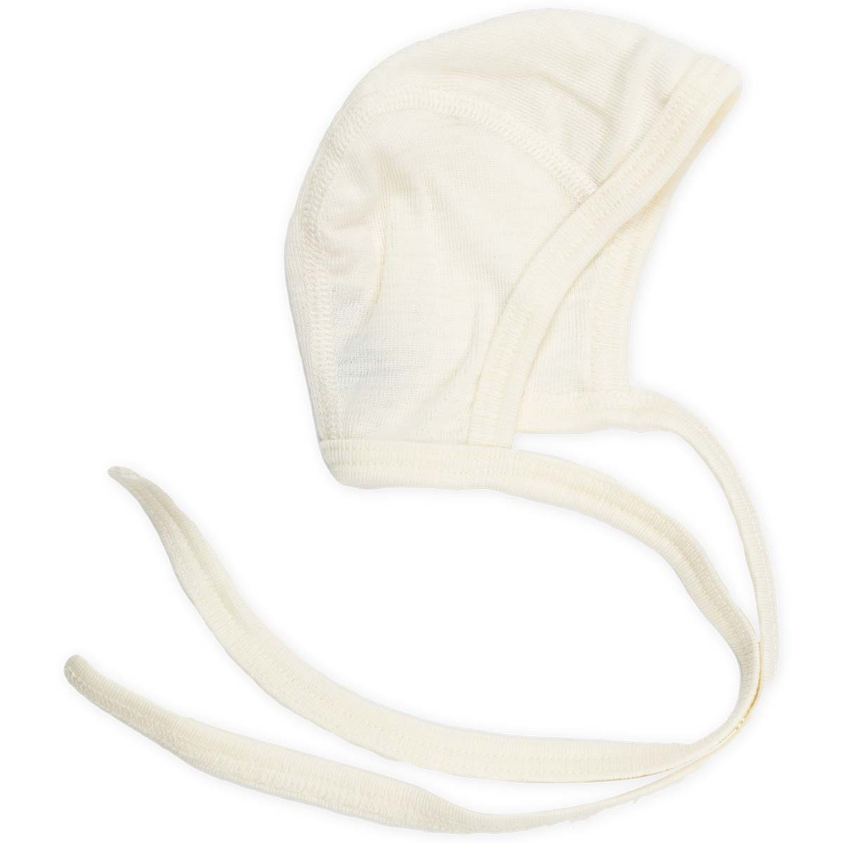 BABY-HÄUBCHEN AUS WOLLE & SEIDE