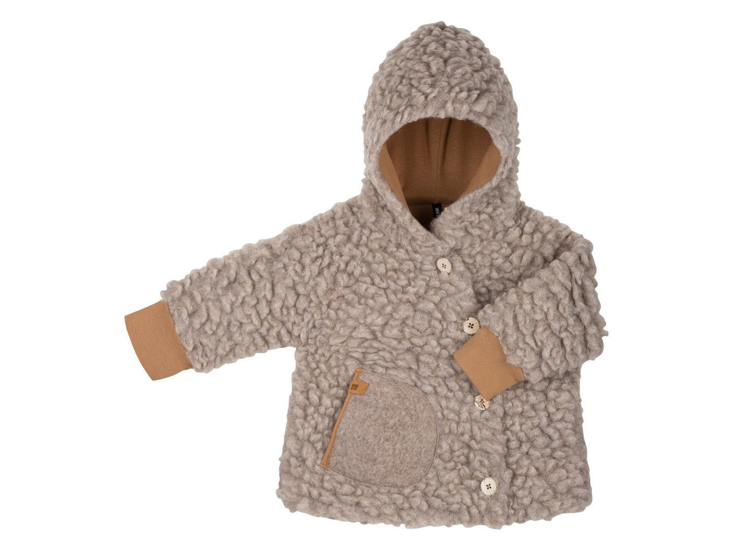 Kinder Plüschmantel aus Bio-Schurwolle – Kuscheliger Wintermantel – Pure Pure by Bauer