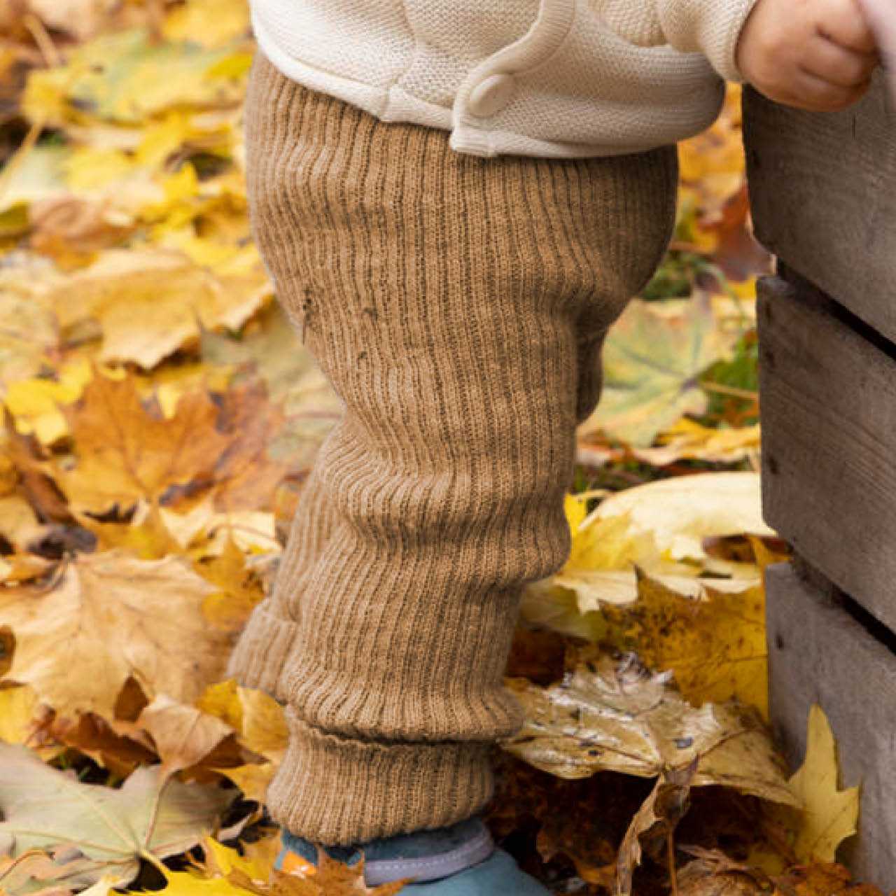 Disana Baby- & Kinderleggings Karamell – GOTS-zertifizierte Strickleggings aus Bio-Merinowolle
