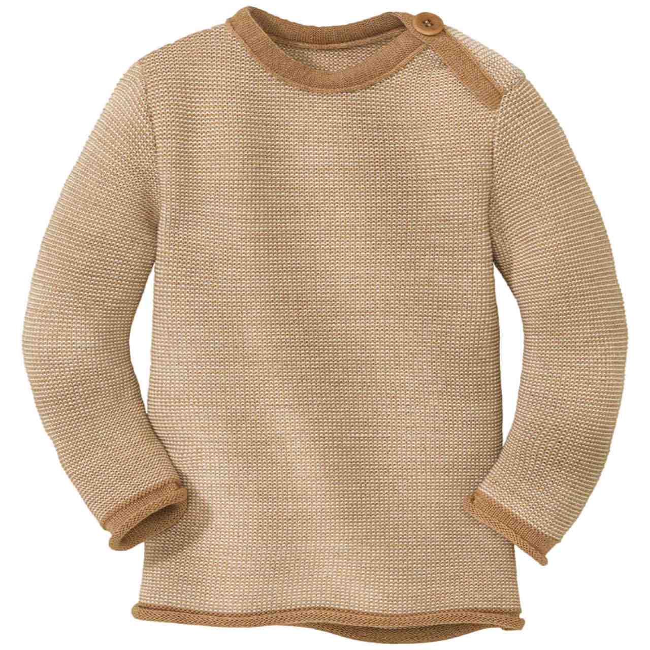 MELANGE-PULLOVER - KARAMELL-NATUR