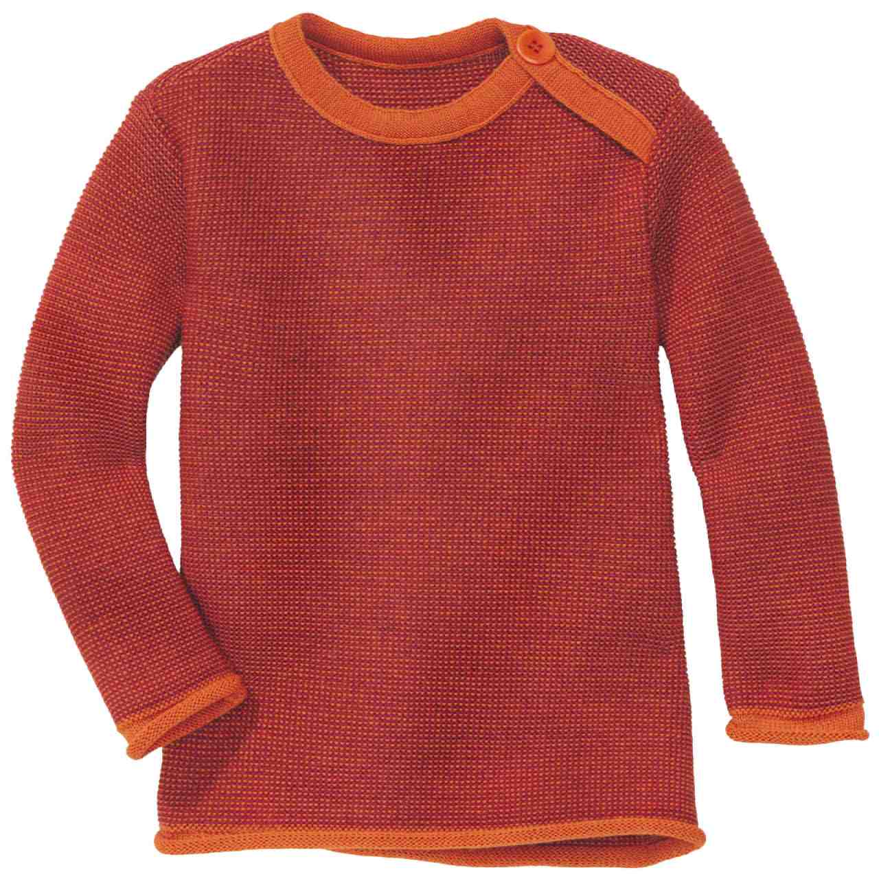 MELANGE-PULLOVER - ORANGE-CASSIS