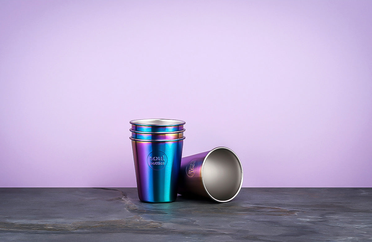 SOULCUP STEEL UTOPIA TRINKBECHER, EDELSTAHL 0,4L, 4er PACK