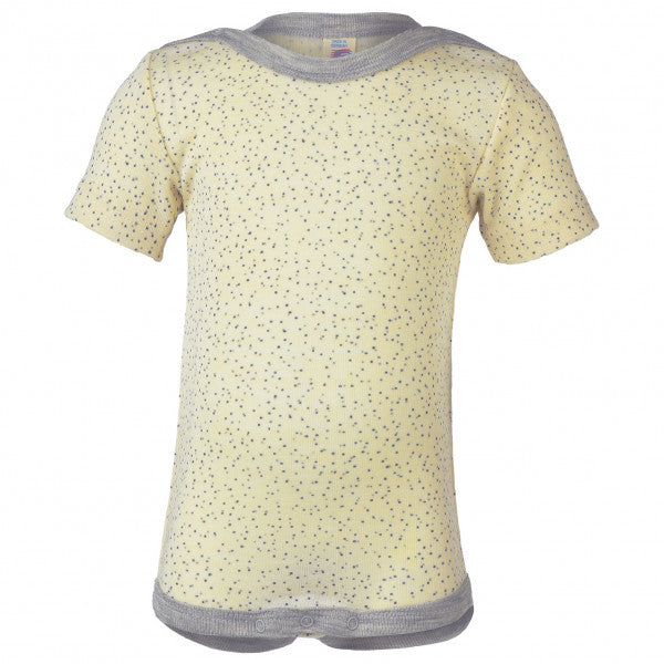 BABY-BODY KURZARM AUS WOLLE & SEIDE