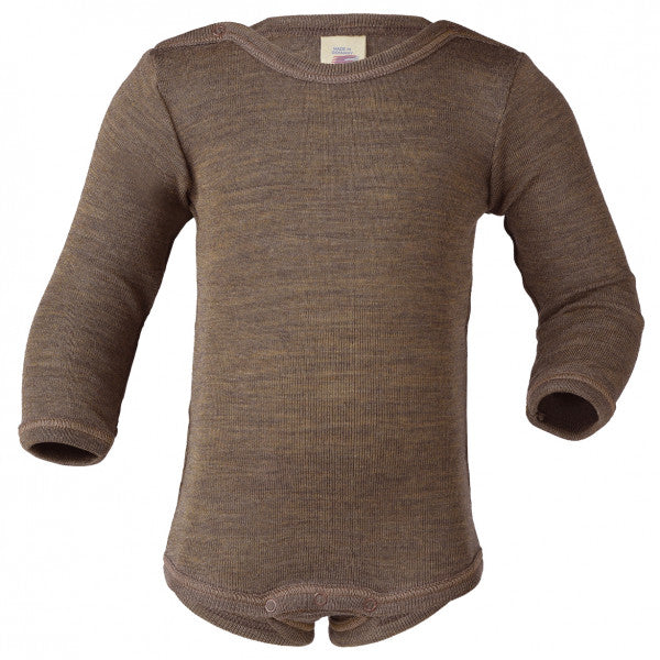 BABY-BODY LANGARM AUS WOLLE & SEIDE