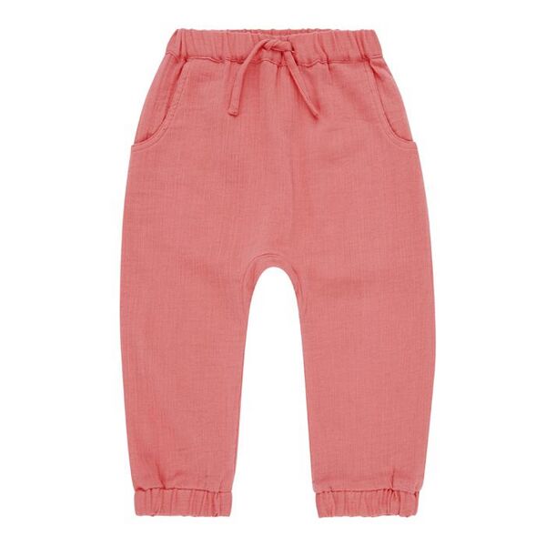 LOKI Babyhose aus weichem Musselin in Pink aus Biobaumwolle - Sense Organics