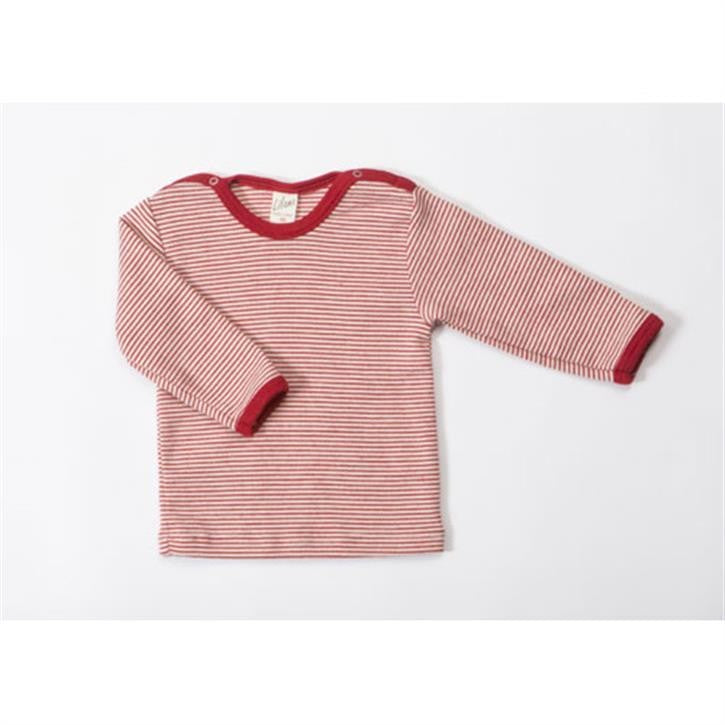 Lilano Wolle-Seide Kindershirt – Ringel Rot | Komfortabel, temperaturausgleichend & nachhaltig, Schwäbische Alb