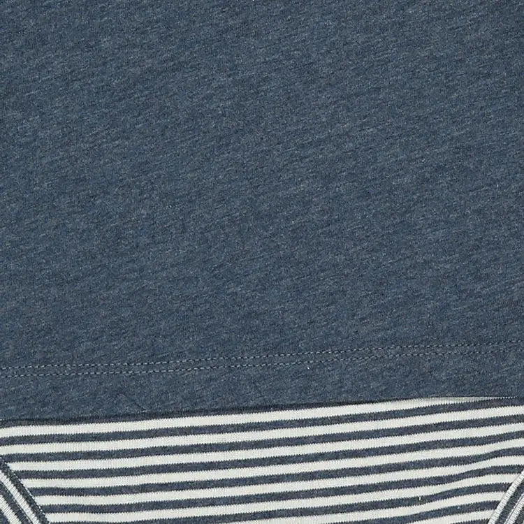 Bio-Langarm-Bodyshirt für Babys – 2-in-1 Look, indigo-blau-melange | OrganicEra