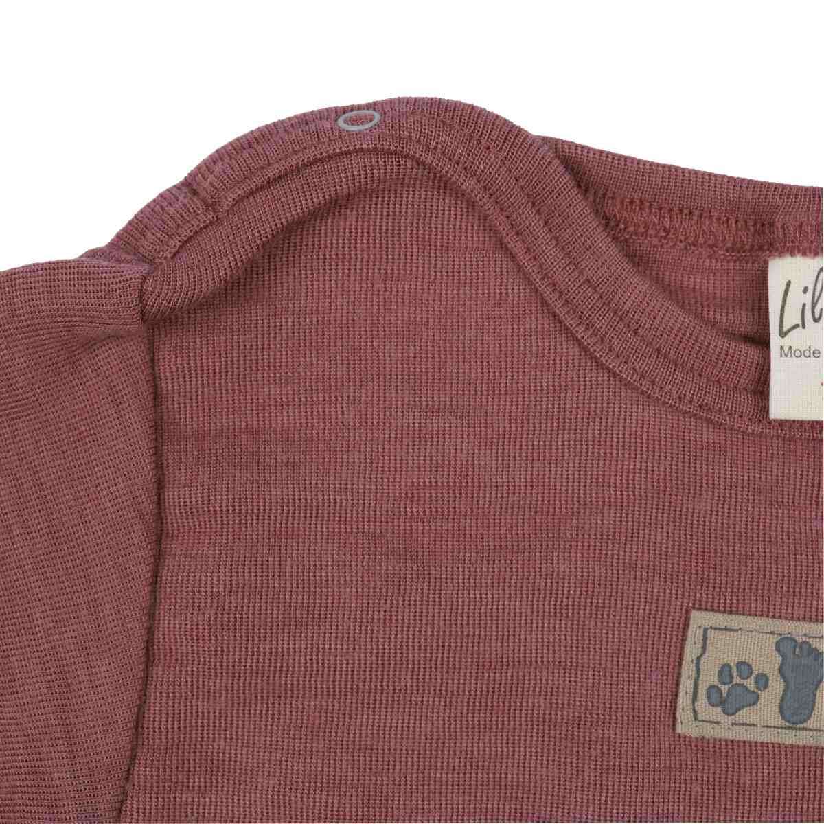 Lilano Anzug mit Beinumschlag – Wolle & Seide, Mauve. Nachhaltig, fair produziert auf der Schwäbischen Alb – beste Qualität für Kinderhaut & Umwelt.