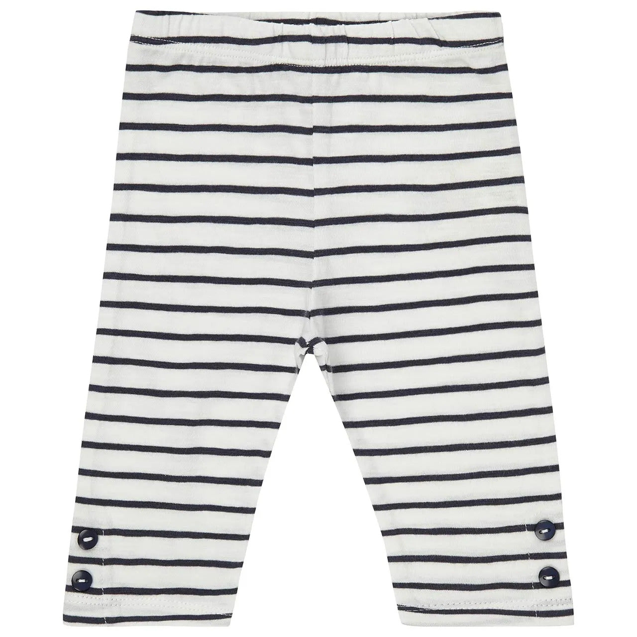 LARA 3/4 Leggings – Dunkelblaue Streifen im maritimen Look - Sense Organics