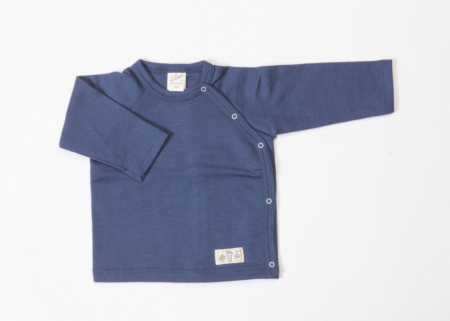 Lilano Wolle-Seide Kinder Shirt – Marine - Seitliche Knopfleiste | Komfortabel, nachhaltig & hochwertig, Schwäbische Alb