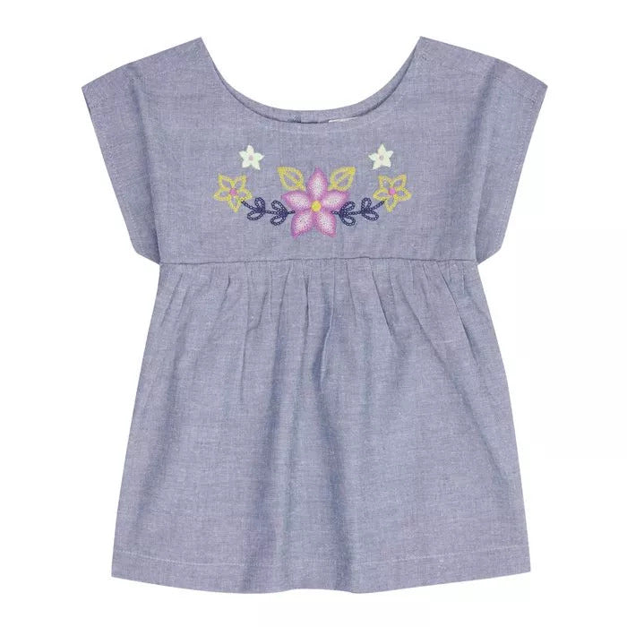 PHILA Babybluse aus Bio-Chambray – Zart bestickt mit Blumen & federleicht - Sense Organics
