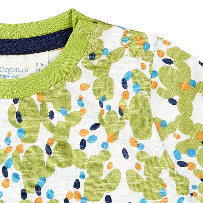 ODO Babyshirt – in grün mit Kaktus-Print aus Bio-Baumwolle - Sense Organics
