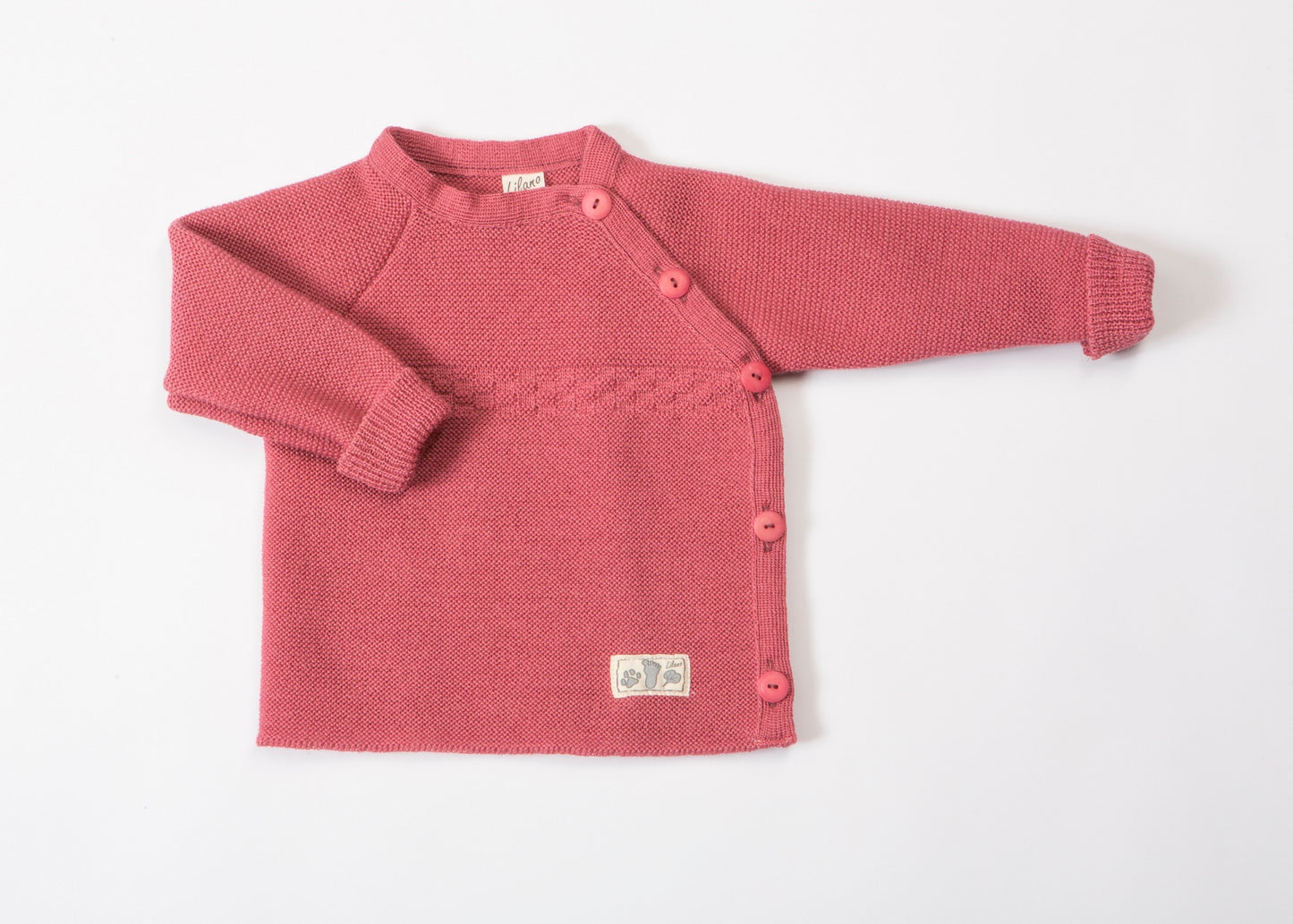 Lilano Schurwolle Schüttli für Kinder – Seitliche Knopfleiste | Komfortabel, atmungsaktiv & warm