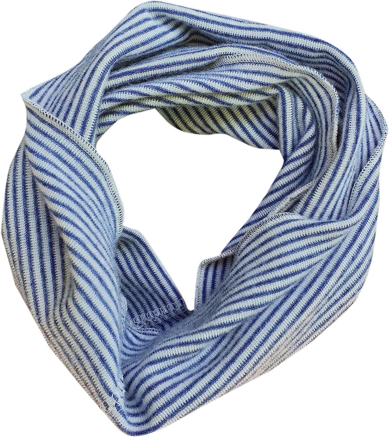 Lilano Schlauchschal aus Wolle & Seide – Marine Ringel | Weich, warm & nachhaltig