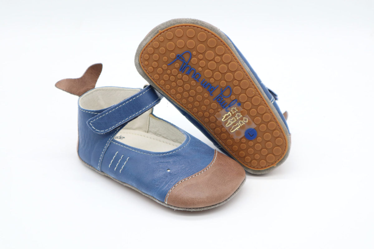 Anna und Paul® SHARKY Sandale – Krabbel- & Lauflernschuhe mit Gummisohle