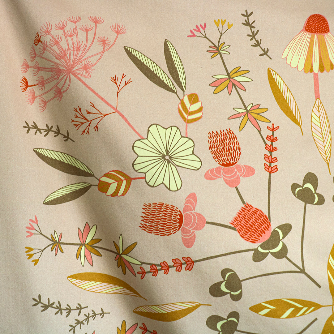 FIEN Tuch Kräuter L | Furoshiki Tuch aus Bio-Baumwolle 90x90 cm