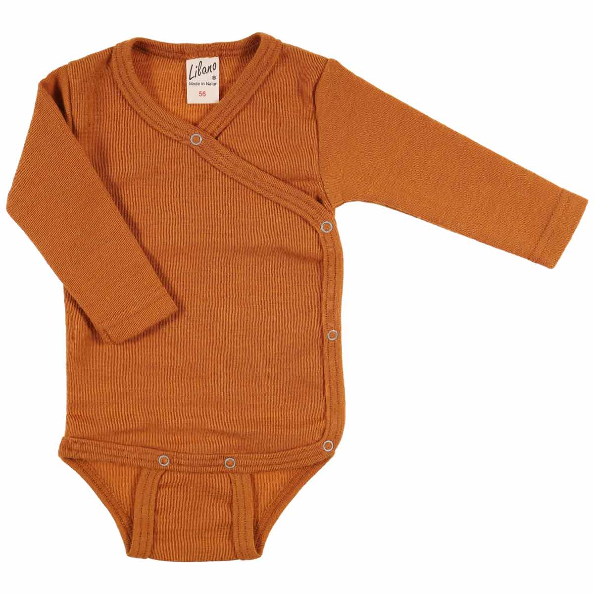 Baby Wickel-Body Wolle/Seide – Curry, Lilano, weich & hautfreundlich aus der Schwäbischen Alb