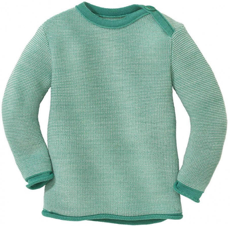 MELANGE-PULLOVER MINT-NATURAL