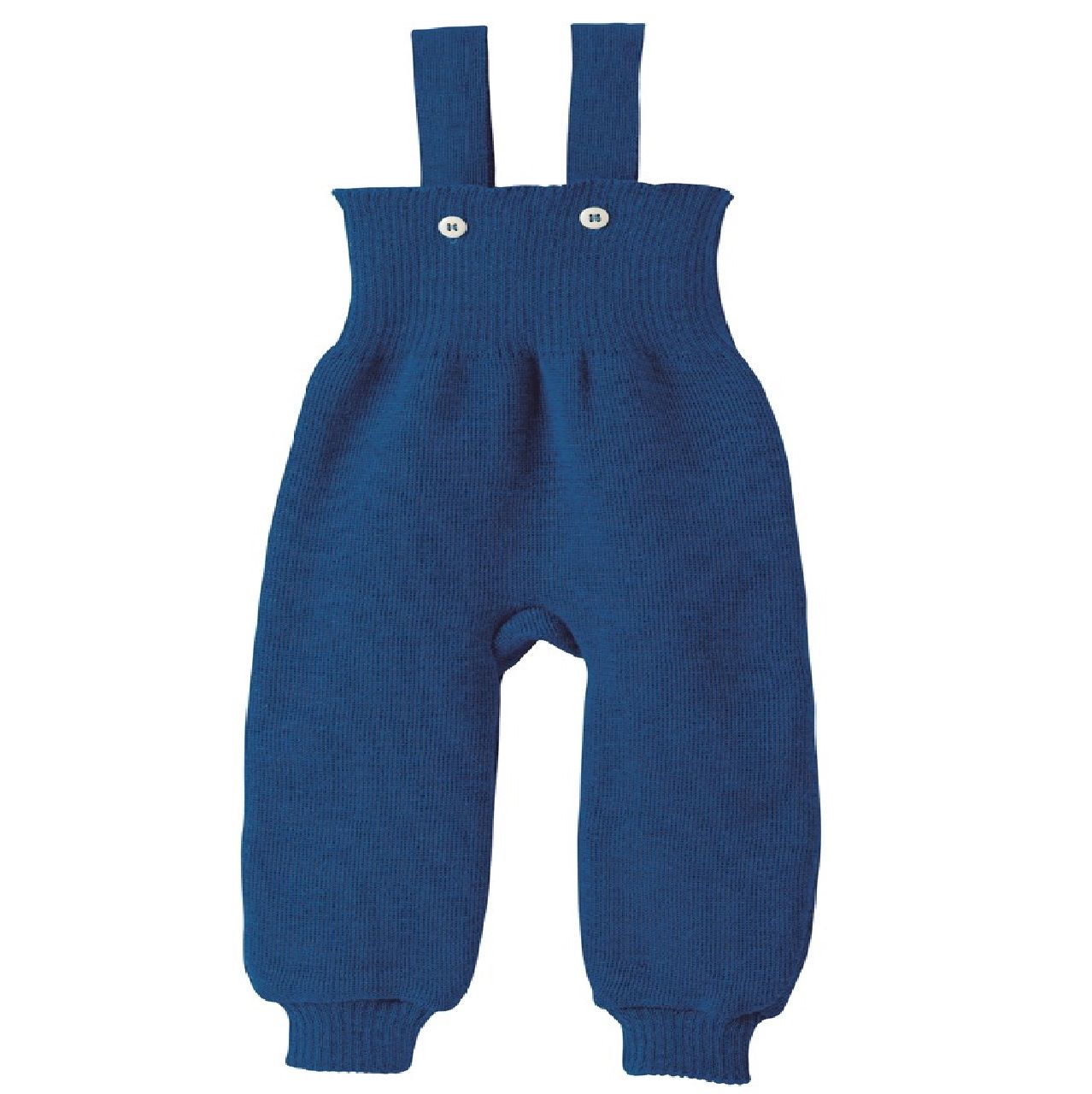 Disana Strick-Trägerhose Marine – Babyhose aus 100% Bio-Merinowolle (kbT), mitwachsend & weich
