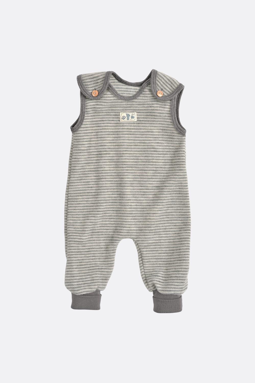 Lilano Wollfrottee Plüsch Laufhose – Hellgrau Ringel | Wärme & Komfort für aktive Kinder