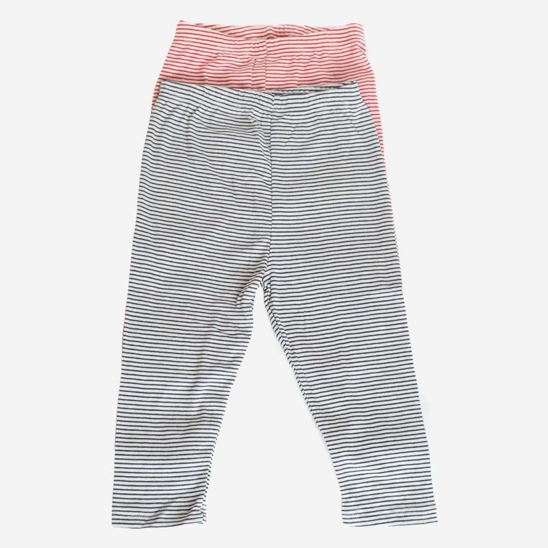 Lilano Baby Leggings Ringel | Baumwolle & Seide | Weich, Hautfreundlich & Bewegungsfrei