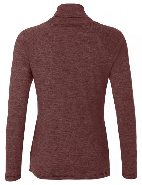 VAUDE Altiplano Damen Pullover – Dark Cherry | Warm, atmungsaktiv & geruchsneutral aus Wolle/Baumwolle