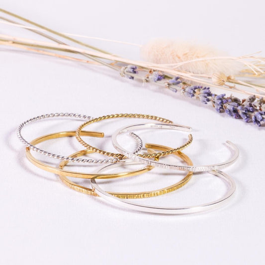 Umiwi - Armspange STRUCTURAL | 925er Silber oder Messing, Ø 5,5 cm