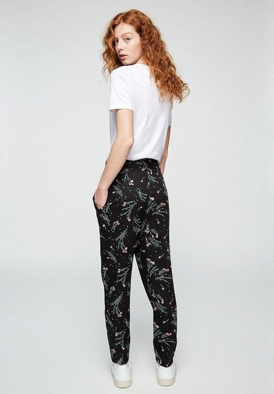 SAARE Spring Ditsies Hose – Rote Sommerhose mit Floralprint aus nachhaltiger Viskose | Armedangels