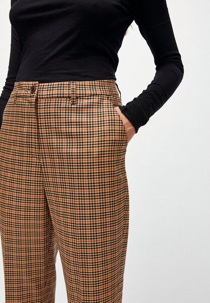 Armedangels HERTTAA CHECK Damen Hose – TENCEL™ Lyocell Mix, Regular Fit