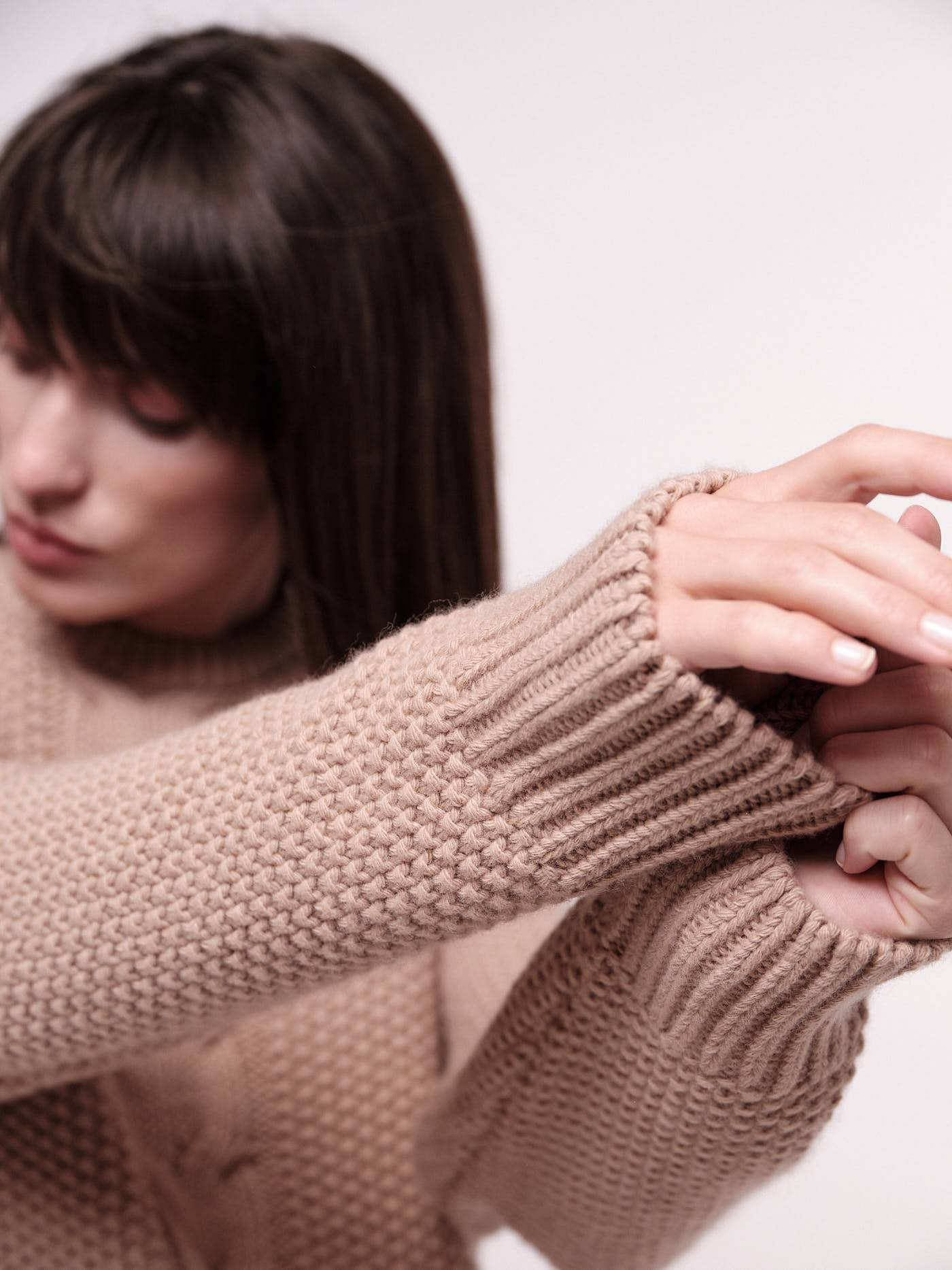 PULLOVER MIT ZOPFMUSTER AUS BIOSCHURWOLLE & BIOBAUMWOLLE